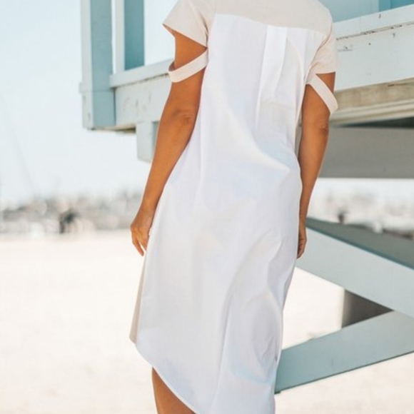 Rivir Beige and White Hi Low Combo - Picture 2 of 3